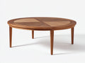 Tavolo da giardino - legno - 110x110x45 cm - marrone noce-marrone naturale - stile geometrico a settori